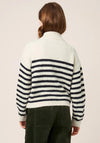 White Stuff Bonnie Striped Knit Cardigan, Ivory