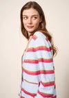 White Stuff Jamie Striped Wool Blend Cardigan, Blue Multi