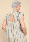 White Stuff Carla Stripe Linen Blend Top, Natural