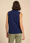 White Stuff Celia Mix Jersey Shirt, French Navy