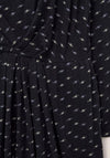 White Stuff Billie Metallic Jersey Midi Dress, Black