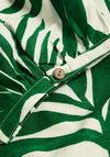 White Stuff Elisa Eco Vero Leaf Print Top, Green