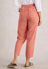 White Stuff Elle Linen Blend Trousers, Mid Red