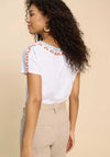 White Stuff Neva Embroidered Top, White Multi