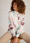 White Stuff Pauline Frill Neck Floral Top, Ivory Multi