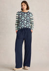 White Stuff Freda Wide Leg Trousers, Navy