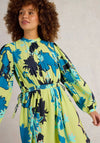 White Stuff Freya Floral Midi Dress, Green Print