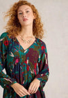 White Stuff Izzy Floral Midi Dress, Green Multi