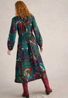White Stuff Izzy Floral Midi Dress, Green Multi