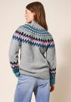 White Stuff Izzy Fairisle Jumper, Grey Multi