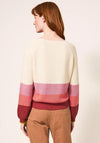 White Stuff Jennie Ribbed Wool Blend Jumper, Pink Multi