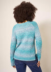 White Stuff Space Dye Wool Jumper, Teal