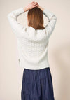 White Stuff Cable Yoke Jumper, Pale Ivory