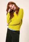 White Stuff Jennie Ribbed Wool Blend Jumper, Mid Chartreuse
