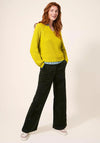 White Stuff Jennie Ribbed Wool Blend Jumper, Mid Chartreuse