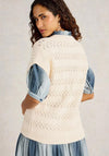 White Stuff Tessa Buttoned Knit Vest, Cream