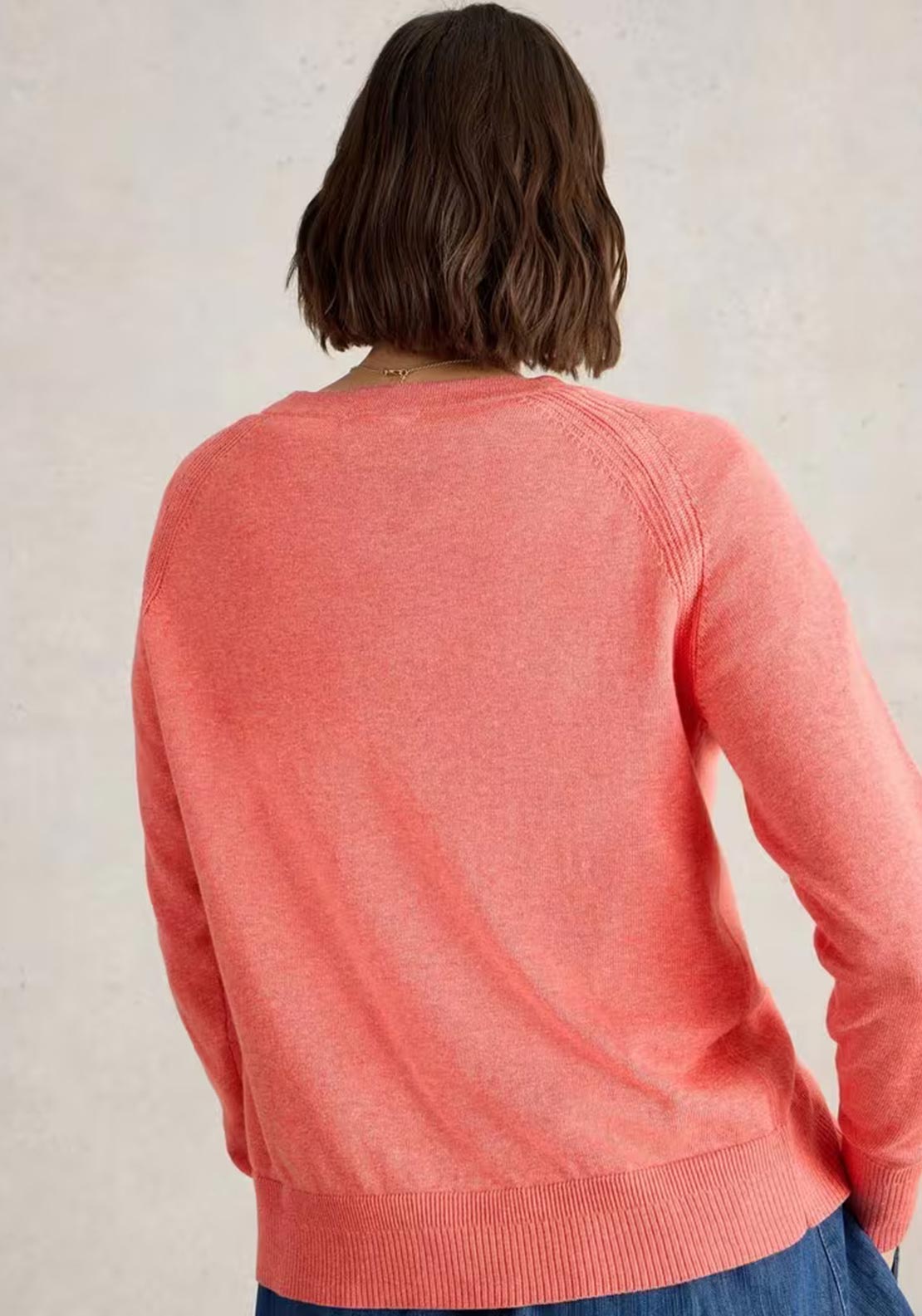 White Stuff Lulu Fine Knit Cardigan, Coral