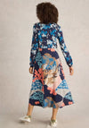 White Stuff Megan Printed Midi Dress, Navy Multi