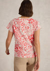 White Stuff Nelly Notch Neck T-Shirt, Red