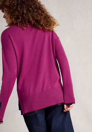 White Stuff Olive Long Sleeve Knit Jumper, Pink