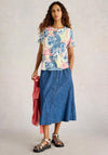 White Stuff Abbie Paisley Print T Shirt, Multi Coloured