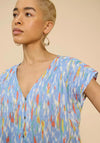 White Stuff Rae Organic Cotton Vest, Ivory & Blue