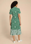 White Stuff Rua Jersey Print Midi Shirt Dress, Green