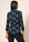 White Stuff Annie Cotton Jersey Shirt, Black Multi