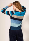 White Stuff Urban Colour Block Jumper, Teal Multi