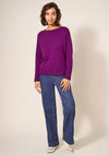 White Stuff Olive Knitted Sweater, Dark Pink