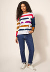 White Stuff Olive Heart Jumper, Grey Multi