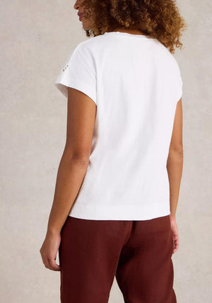 White Stuff Thea Broderie T Shirt, White