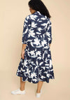 White Stuff Mayra Tiered Shirt Dress, Navy Print