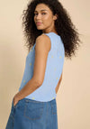 White Stuff Tulip Jersey Sleeveless Shirt, Blue Multi