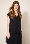White Stuff Sparkle Tank Jumper, Pure Black