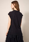 White Stuff Sparkle Tank Jumper, Pure Black