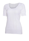 White Swan Short Sleeve Top, White