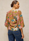 White Stuff Matilda Floral Print Blouse, Green Multi