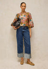White Stuff Matilda Floral Print Blouse, Green Multi