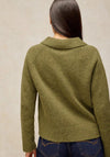 White Stuff Knitted Button Up Cardigan, Green