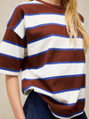 White Stuff Kat striped Top, Brown Multi