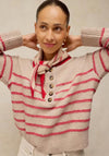 White Stuff Striped Knitted Jumper, Beige Multi
