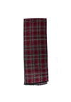 White Label Check Print Scarf, Burgundy & Grey