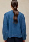 White Stuff Krystin Denim Look Blouse, Blue