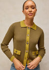 White Stuff Charlotte Collared Cardigan, Green