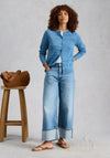 White Stuff Lulu Twist Knitted Cardigan, Blue