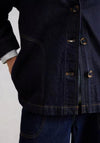 White Stuff Denim Collared Jacket, Navy