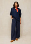 White Stuff Sage Denim Tunic Top, Dark Blue