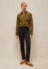 White Stuff Animal Embroidered Detail Shirt, Green