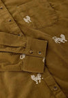 White Stuff Animal Embroidered Detail Shirt, Green
